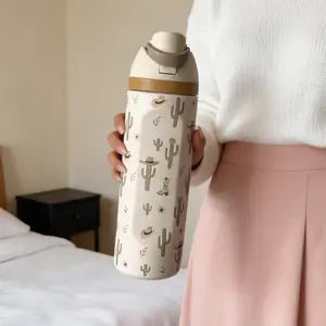 Double Layer Stainless Steel Insulated Cup, 24/32/40 Oz, Includes Straw, Cold Retention Up to 24 Hours, Ideal for Outdoor Sports, Travel, Gym