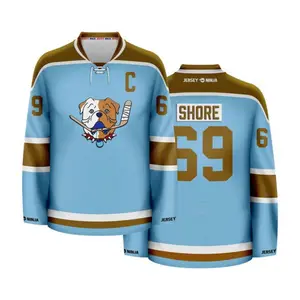 Sudbury Blueberry Bulldogs Home Hockey Jersey, Gift for Sports Lovers - SHORESY