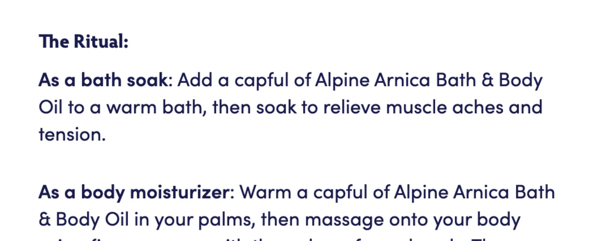 Alpine Arnica Bath & Body Oil