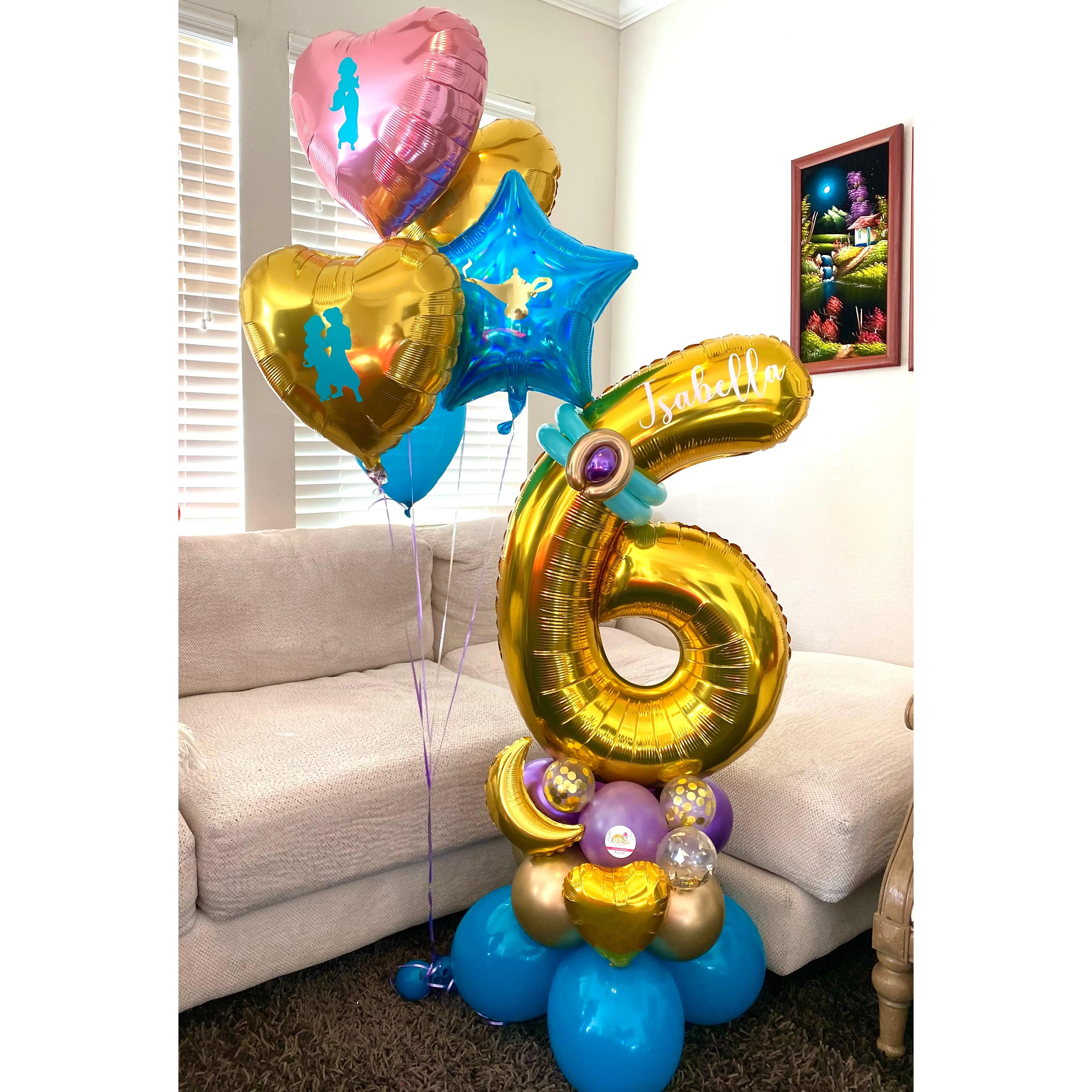 kids number balloons bouquet