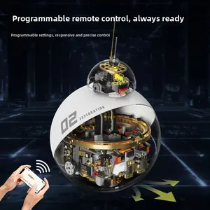 Programmable Exploration Sphere Robot Building Kit - Sci-Fi Reconnaissance Model with Remote/App Control, Magnetic Suspension Base & Detailed Mechanical Interior, STEM Educational Build for Space & Tech Fans, Perfect for Interactive Play & Display