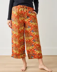 Witchy Bagheera - Cropped PJ Pants - Pumpkin Spice