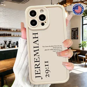 Minimalist Bible Verse Jeremiah 29 11 Faith Quote Design Case for iPhone 17 16 15 14 Pro Max 13 12 11 XR XS Plus Air Slim Shockproof Anti Drop Lightweight Durable TPU Cover