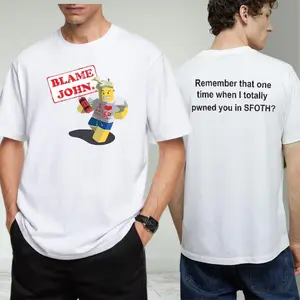 Shedletsky Blame John T-shirt, Shedletsky Forsaken shirt, Roblox shirt for men, Blame John Shirt Womenswear Crewneck