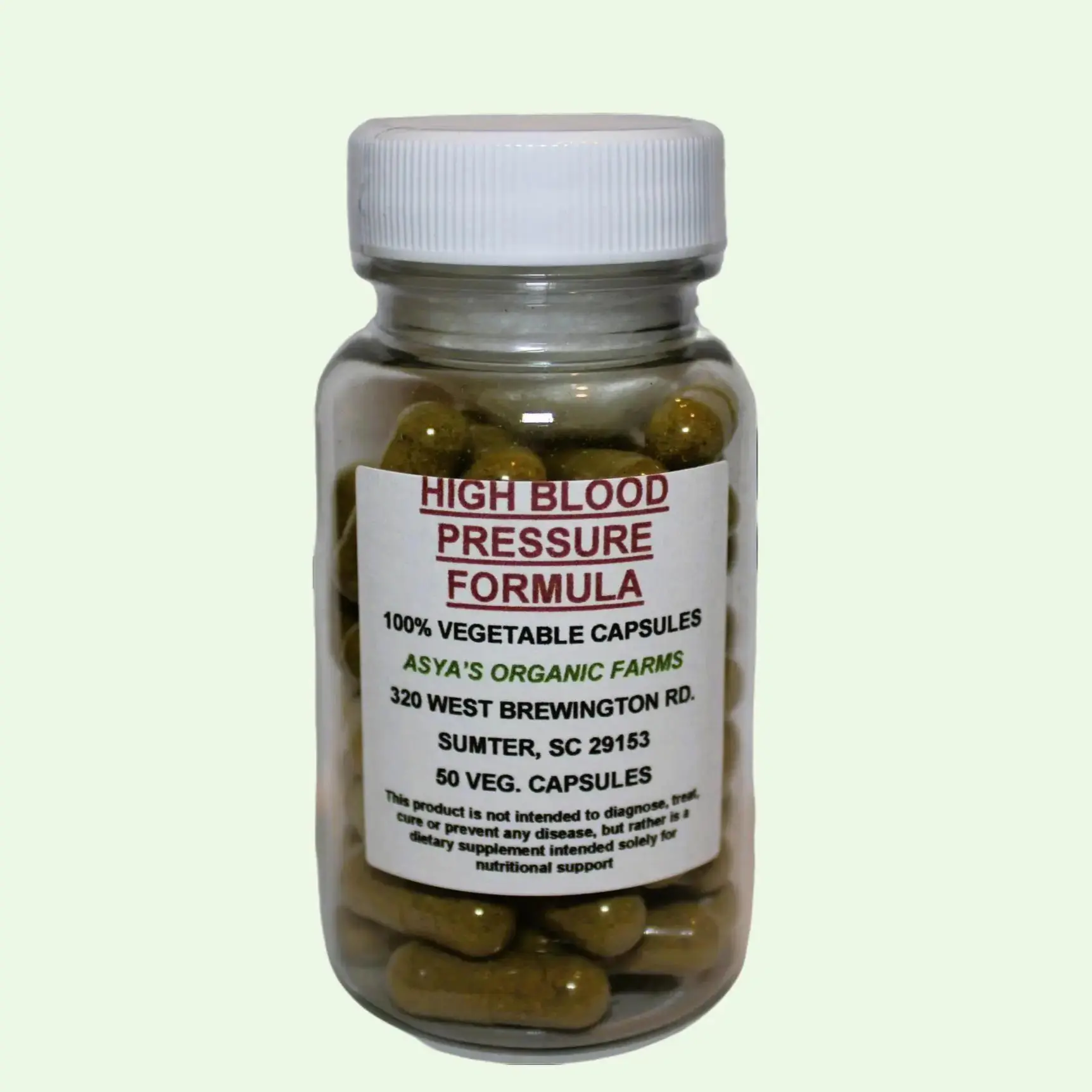 Pressure Formula 50 500mg Vegan Capsules Organic Blood Pressure Control