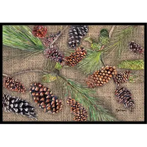212 MAIN Pine Cones Doormat - 24x36 in., Permanent Dye, Fade-Resistant, Indoor/Outdoor Use