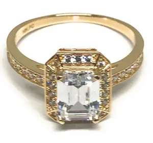 10k Solid Gold Yellow Gold CZ Ring (FC 97)