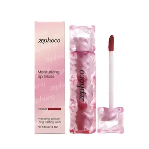 Zephoco Long-Lasting Lip Gloss ( Wine Color), Natural Shine, Lightweight Moisturizing Formula, Perfect for Daily Use, Brightening Lips