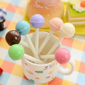 Random Color Lollipop Design Ballpoint Pen, 4 Counts Cute Colorful Ballpoint Pen, Writing Pen for Students, Office Stationery & Supplies, Ballpoint Pen Set