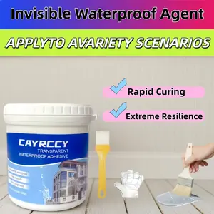 500g Invisible Waterproof Agent Transparent Repair Anti-Leak Waterproof Adhesive Suitable for Trucks, Roofs, Walls, Bathrooms, Showers, Windowsills, Indoor and Outdoor Waterproof Coating impermeable impermeabilizante waterproofing solution