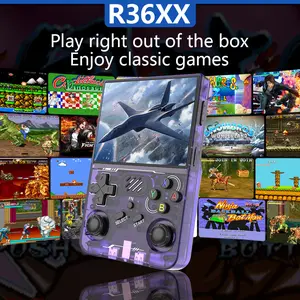 FUNKIDDY R36xx Handheld Retro Gaming Console -Linux System. Features a 3.5-inch IPS screen, a 3000mAhbattery, over 20,000 pre-installed games, and support formore than 10 emulators; supports both 2.4G and 5Gwireless networks.
