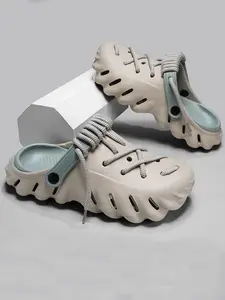 Women's Eva Sandals with Straps, Soft Comfortable Multi-Color Fashion Trendy Summer Shoes, DIY Laces, Outdoor Indoor Lightweight Slippers