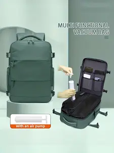 Large Capacity Vacuum Compression Backpack, Lightweight Travel Bag, Essential for Business Trips, Unisex Dual Shoulder Strap