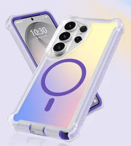 Magnetic Case For Samsung Galaxy S26 S25 S24 S23 S22 Ultra Plus, MagSafe Wireless Charge Shockproof Cover Color Changing Laser Dazzling Magnetic Phone Case#MothersDayGift #GiftsForHer