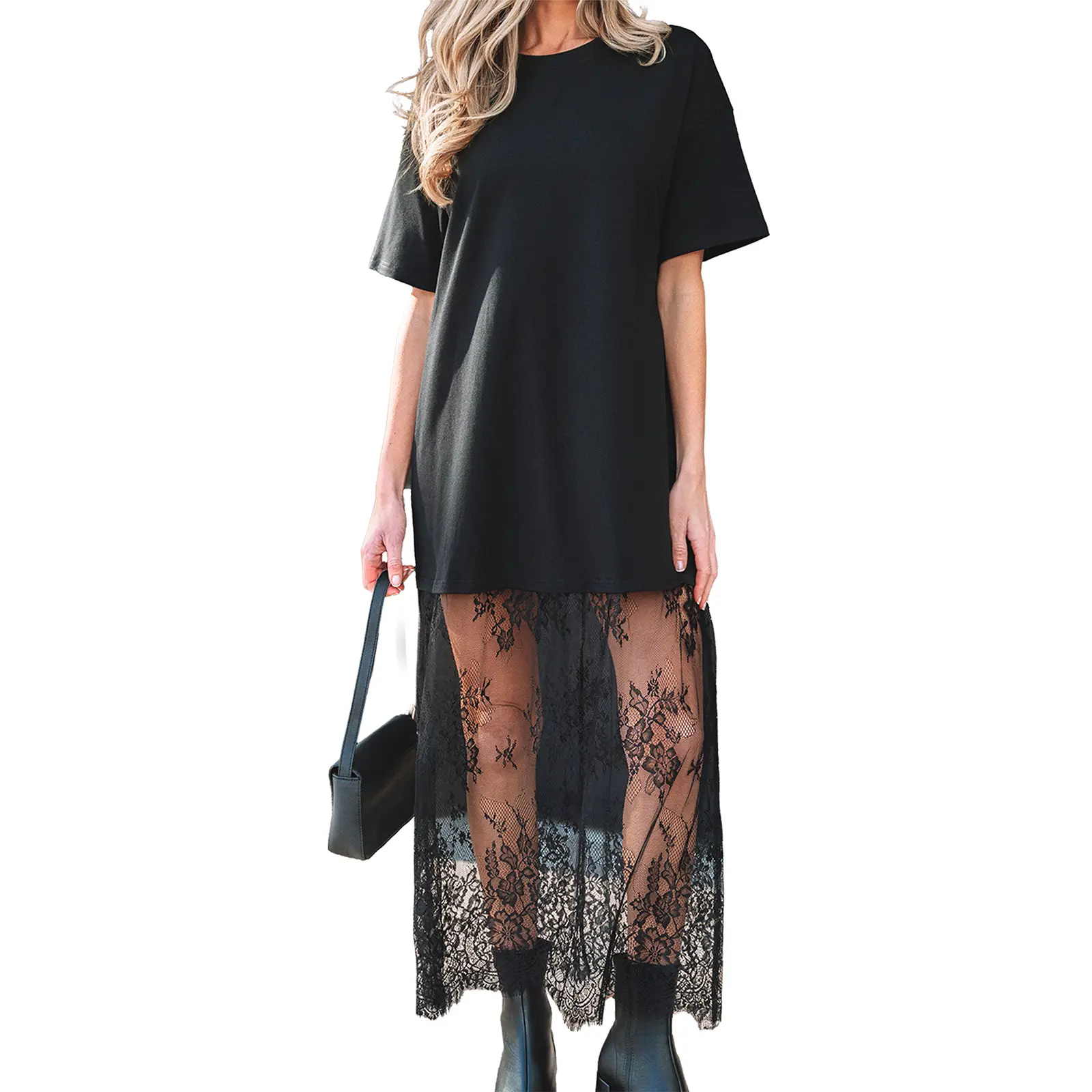 loose fit midi dress Full Size Casual Loose Fit Round Neck Midi Dress Plus Size – Charming  Charlie