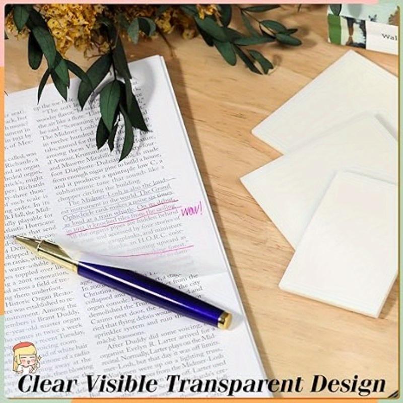 50Sheets Transparent Posted it Sticky Note Pads Notepads Posits Papeleria Journal School Stationery Office Supplies Adhesive Stickers