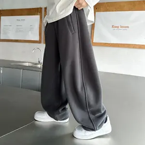 2025 New Boys' Pants Thickened Sweatpants Big Kids Winter Straight-Leg Sweatpants