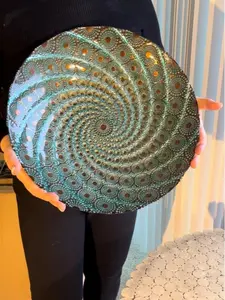 Artisan Decorative Glass & Silver Plates - Unique Gift for Home Decor