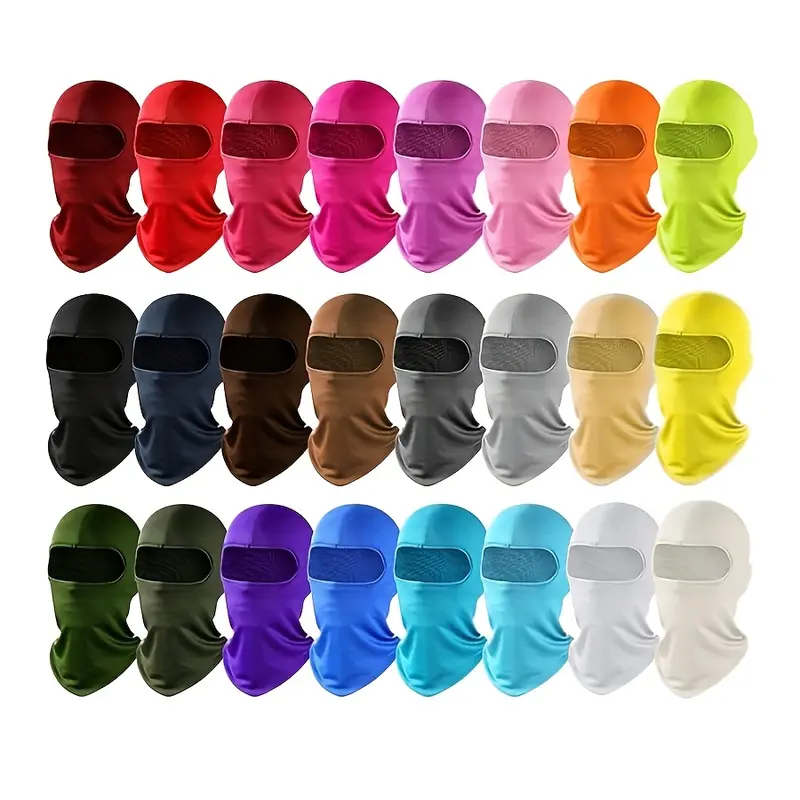 Polyester Ski Mask Protective Gear - 1-5 Pc Share Set, One-Size Full Face Cover Masks for Face, UV-Windproof Breathable Balaclava Headwear Blocks Dust, Wind & Cold, All Seasons Imported for Men’s Outdoor Sports Rock Climbing