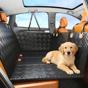 Pet car seat cushion for rear seats, dog car bed, waterproof and dirt-proof car mat, with eight bottom plates.