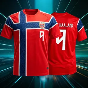 #9 Braut Haaland 2026 Norway National Team Home Short-Sleeve Soccer Jersey - Breathable