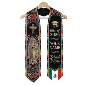 Personalized Mexican Graduation Stole 2026 – Custom Name & School Graduation Sash