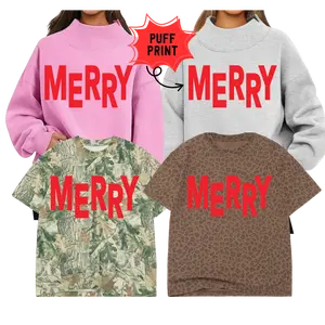 MERRY PUFF PRINT Christmas Design
