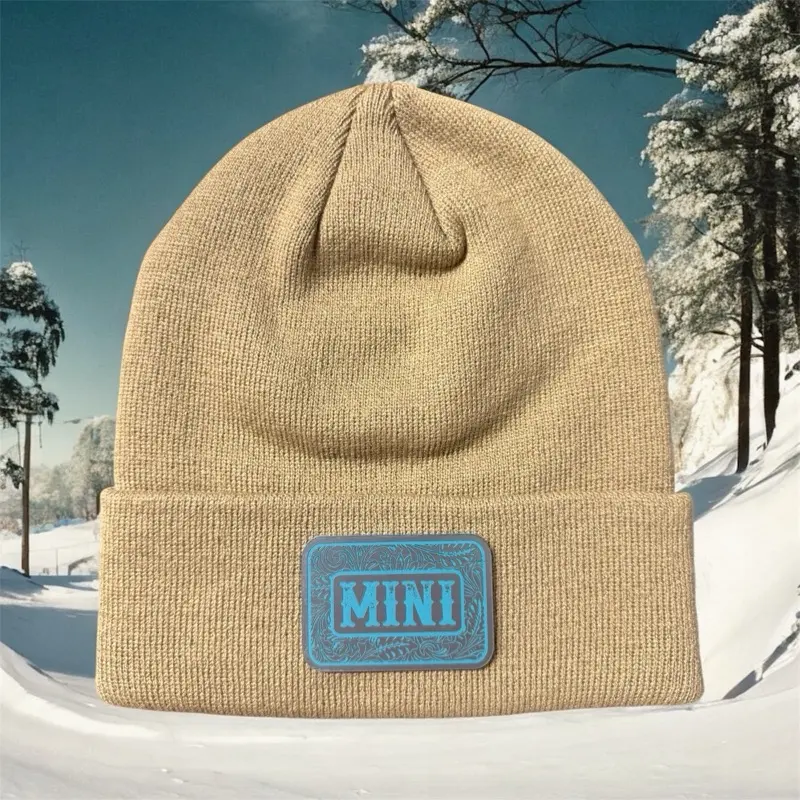 Mini Premium Beanie - Soft Knitted Winter Hat with 'MINI' Logo Patch for Cold Weather