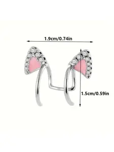 Single cat ear-shaped ear cuff for women, sweet and cute, no need for ear piercing, no drilling required, single piece ear accessory, Non Piercing Earrings