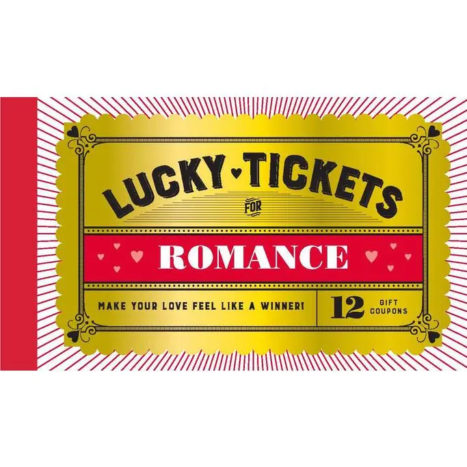 Lucky Romance Gift Coupons - 12 Gold Foil-Stamped English Tickets for Partner, Valentine's Day - Chronicle Books General Merchandise (Humanities & Social Sciences, Career & Self-Help)