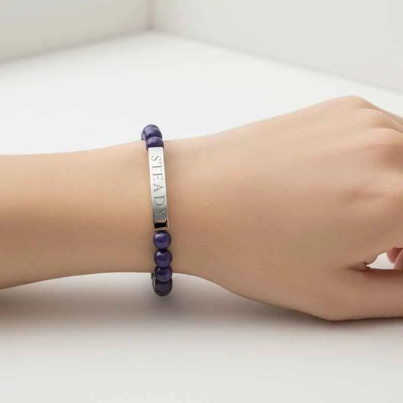 STEADY – Epilepsy Awareness Beaded Bracelet