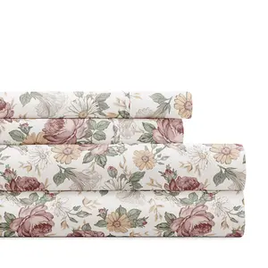 Blooming Floral 4-Piece Pattern Sheet Set Blooming Floral 4-Piece Pattern Sheet Set