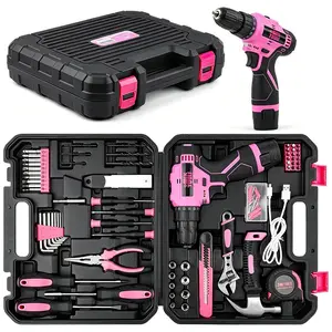 12V Cordless Electric Drill Kit, Rechargeable Lithium Ion Power Drill, Multi-Function Home Electric Screwdriver Tool Set, Ideal for DIY Repair