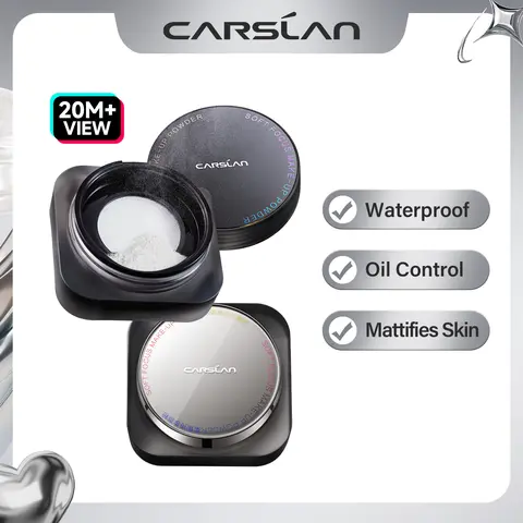 CARSLAN Soft Foucs Make-up Powder, Translucent Loose Setting Powder, Matte, Oil Control, Waterproof, Proeless, 24h Longlasting Talc Free Face Powder