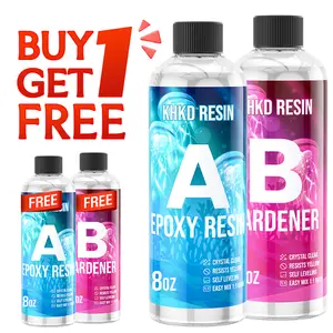 【B1G1】16oz Epoxy Resin Kit Ultra Crystal Clear Finish Odorless Food Grade UV Resistant DIY Arts & Crafts--KHKD Resin