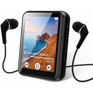 64GB Mini Mp3 Player with Bluetooth-compatible 5.3, Touchscreen Portable Music Player, Speaker, Fm Radio, Recorder, E-Book, Hi-Fi Sound, 128GB Expandable Memory