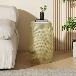 Round Metal Hollow Side Table