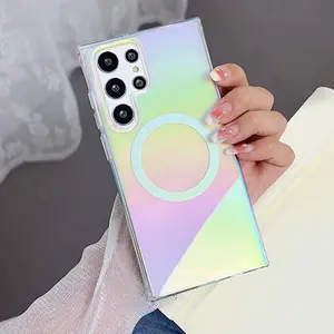 Rainbow Color Phone Case, Shockproof Phone Protective Cover, Phone Accessory Compatible with Samsung Galaxy S25 S25 Plus S25 Ultra S24 S24 Ultra, Casing, Protector