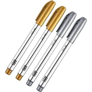 and  Metallic Marker Pens, Metallic Permanent Markers Suitable for Cards Writing Signature Lettering Painting Pens (4)
