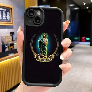 Creative Holy Jesus Pattern Case for iPhone 16 15 14 Pro Max 13 12 11 XR XS Plus E Shockproof Drop Protection Rugged Durable Silicone Cover
