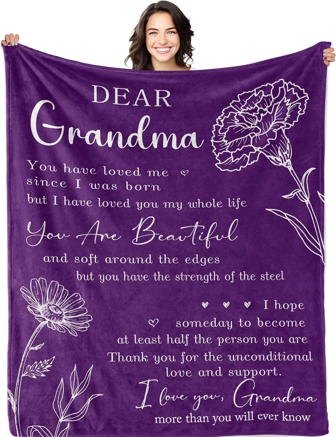 Grandma Gifts Blanket 50" X 60", Gifts for Grandma, Grandma Birthday Gifts, Great Grandma Gifts, Birthday Gifts for Grandma, Gigi Gifts for Grandma, Nana Gifts, Grandmother Gifts Throw