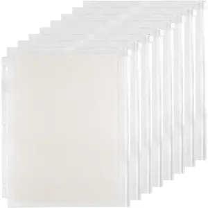 3 Holes Clear PVC Zipper Binder Pocket Insert Pages Letter Size 8 1/2" x 11 Loose Leaf Binder Filing Storage Bags 8 Packs