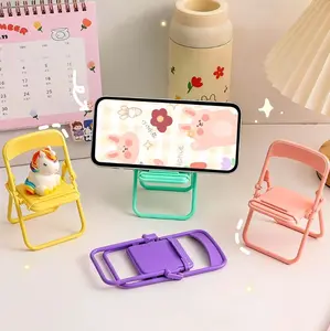 MUNBYN  Foldable Chair Cell Phone Stand-1PCS Desktop Multifunction Mobile Phone Holder Lazy Phone Stand Mount Folding Cellphone