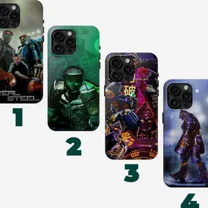 4 Styles Real Steel Robot Tough Phone Case, Atom Noisy Boy Zeus Twin Cities Movie Cover, Gift for Fans, Compatible with iPhone 11-16 and Galaxy S21-S25