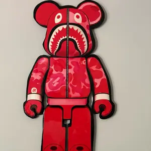 Bape Bear Wood Art epoxy