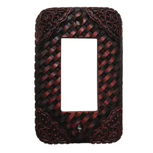 Tooled Resin Weaver Single Rocker Wall Switch Plate