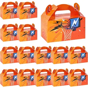 16 count  Boxes,6.1"x 3.5" x 3.3" Basketball Party Favor  Boxes Basketball Party Supplies for   Theme Birthday Decoration
