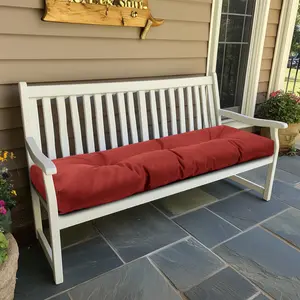 , Weather-Resistant Textile Cushion for Patio Furniture, Household Soft Furnishing Accessory red Fade-Resistant Set Outdoor Bench Cushion Non-Slip