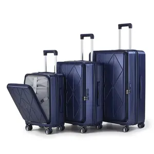 Luggage Sets 3 Piece (20/24/28 Inch)| Lightweight Expandable Suitcase with TSA Lock & Front Laptop Pocket| Airline Approved Carry On PC Hard Shell Spinner Luggage for School Move, Home Travel