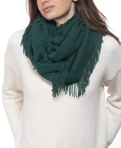 INC International Concepts  Solid Raschel Loop Scarf ONE SIZE Green
